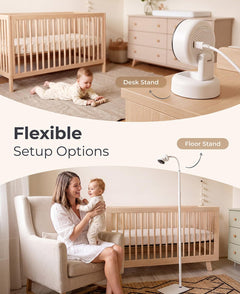 2K AI Smart Baby Monitor with 2-Way Audio, Cry & Motion Detection, Sleep Tracking & App Control