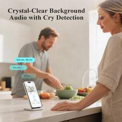 2.5K Smart Baby Breathing Monitor with Motion Tracking, Vibration Alerts & No Monthly Fee System