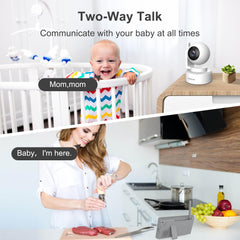 Baby Monitor – 4.3", No WiFi, PTZ, 30H Battery, Night Vision, VOX, Lullabies