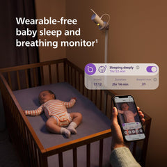 1080p Smart Baby Monitor with SenseIQ Sleep & Breathing Tracking, App Control & Cry Detection