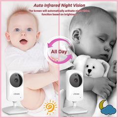 VTimes Baby Monitor with Camera and Audio, No WiFi