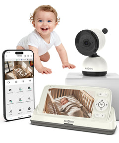Baby Monitor – 5" Screen, 1080P, WiFi/No WiFi, Cry Detection, Night Vision, 2-Way Talk, 1000ft Range