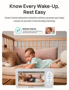 Smart WiFi Baby Monitor with Split-Screen Display, HD/2K Camera, Privacy Mode & Cry/Motion Alerts