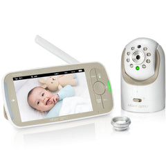 No-WiFi 720P HD Baby Monitor with 5-Inch Display, PTZ Camera & Interchangeable Lenses