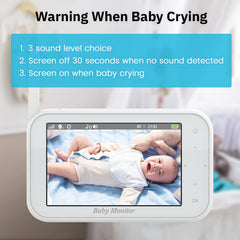 4.5-Inch PTZ Video Baby Monitor with Long Range