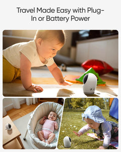 Baby Monitor – 4K Camera, 5" Screen, WiFi/No WiFi, 8X Zoom, PTZ, Night Vision, 24/7 Recording