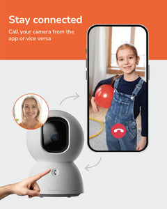 Security Camera – 2.5K, PTZ, 360° WiFi, AI Human & Pet Detection
