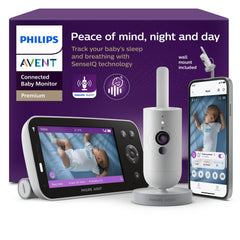 1080p Smart Baby Monitor with SenseIQ Sleep & Breathing Tracking, App Control & Cry Detection