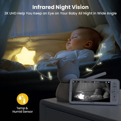 2K WiFi Baby Monitor with 5-Inch Screen