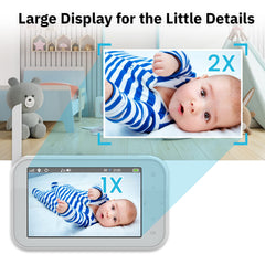 4.5-Inch PTZ Video Baby Monitor with Long Range