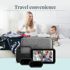 No-WiFi Touch Screen Baby Car Monitor for 2 Kids