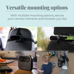No-WiFi Touch Screen Baby Car Monitor for 2 Kids
