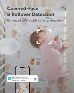 2.5K QHD Smart Baby Monitor with Sleep Safety Alerts, Floor Stand & App Control