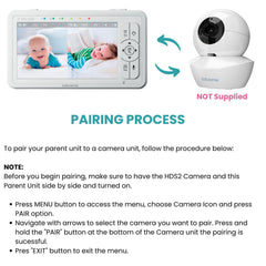 Split-Screen 5-Inch HD Baby Monitor with Night Vision, 1000ft Range & 4X Zoom Camera