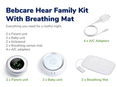 Audio Baby Monitor – Breathing Sensor, Night Light, White Noise, 2000 ft Range