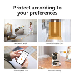Dual-Lens PTZ WiFi Baby Monitor Camera