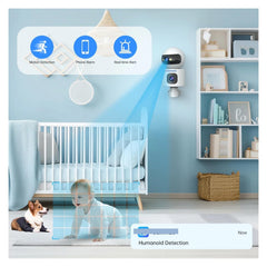 4K Dual-Lens Smart WiFi Auto-Tracking Security Baby Monitor Camera