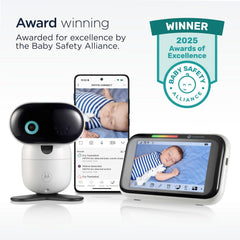 WiFi HD Baby Monitor with AI Cry Detection, 5-Inch Touch Screen & App Monitoring