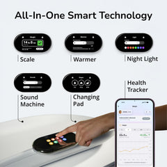 All-in-One Smart Baby Changing Pad with Medical-Grade Scale, AI App & Night Light System