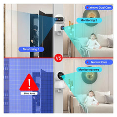 4K Dual-Lens Smart WiFi Auto-Tracking Security Baby Monitor Camera