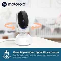 Baby Monitor – 5" Screen, PTZ, No WiFi, Night Vision, Temperature Sensor, Lullabies, 1000ft Range