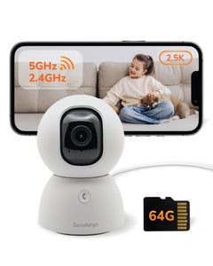 Security Camera – 2.5K, PTZ, 360° WiFi, AI Human & Pet Detection
