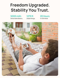 Smart WiFi Baby Monitor with Split-Screen Display, HD/2K Camera, Privacy Mode & Cry/Motion Alerts