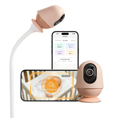 Monai 4K WiFi Baby Monitor with Camera and Audio, Smart App, AI Pan-Tilt