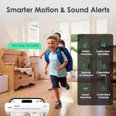 Baby Monitor – Night Vision, 2-Way Audio, Motion Detection, Alexa Compatible, Home Security Cam