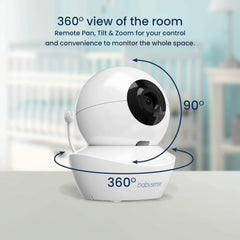 Split-Screen 5-Inch HD Baby Monitor with Night Vision, 1000ft Range & 4X Zoom Camera
