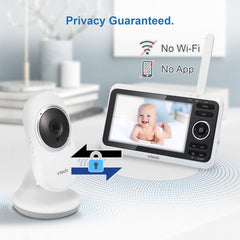 VTech VM350 No WiFi Video Baby Monitor - 5" High-Resolution Screen
