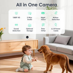Baby Monitor – Night Vision, 2-Way Audio, Motion Detection, Alexa Compatible, Home Security Cam