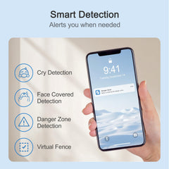 2-Camera Split-Screen Baby Monitor with 7-Inch Touch Screen and Floor Stand
