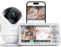 Baby Monitor – 4" Screen, 1080P Camera, WiFi App, Split Screen, Motion Alerts, Night Vision, 2-Way Talk, Recording