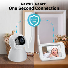 4.5-Inch PTZ Video Baby Monitor with Long Range