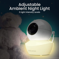 Split-Screen 5-Inch HD Baby Monitor with Night Vision, 1000ft Range & 4X Zoom Camera