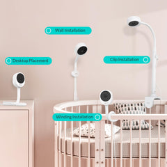 WiFi Baby Monitor with 5-Inch Screen, Cry Detection, Sleep Tracking & Environmental Sensors