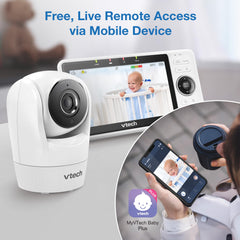 Baby Monitor – 5" HD, 1080P, WiFi App, PTZ, Night Vision, Motion & Sound Detection
