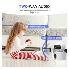 4K Dual-Lens Smart WiFi Auto-Tracking Security Baby Monitor Camera