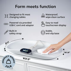 All-in-One Smart Baby Changing Pad with Medical-Grade Scale, AI App & Night Light System