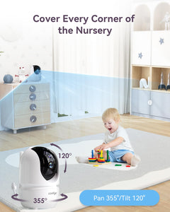 Comfyer Baby Monitor with Camera and Audio