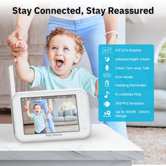 4.5-Inch PTZ Video Baby Monitor with Long Range