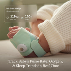 2K HD Smart Baby Monitor Bundle with Dream Sock Oxygen & Heart Rate Tracking, Sleep Insights App Control