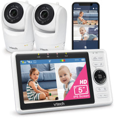 Baby Monitor – 5" HD, 1080P, WiFi App, PTZ, Night Vision, Motion & Sound Detection