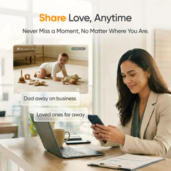 Monai 4K WiFi Baby Monitor with Camera and Audio, Smart App, AI Pan-Tilt