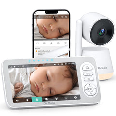 Smart WiFi Baby Monitor with Split-Screen Display, HD/2K Camera, Privacy Mode & Cry/Motion Alerts