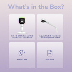 AI Smart HD Baby Monitor with Wellness Tracking, Night Vision, Nightlight & App-Controlled Camera System