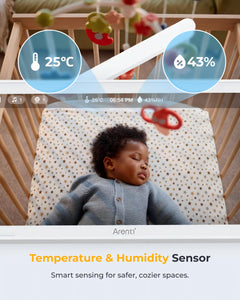 ARENTI Baby Monitor,Detection，Two Way Audio,Temp&Humidity Sensor