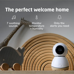 2K PTZ Baby Monitor with AI Cry Translation, Secure Non-WiFi Parent Unit & 5-Inch Display
