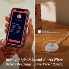 2K HD Smart Baby Monitor Bundle with Dream Sock Oxygen & Heart Rate Tracking, Sleep Insights App Control